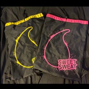 2 sweet sweat drawstring bags